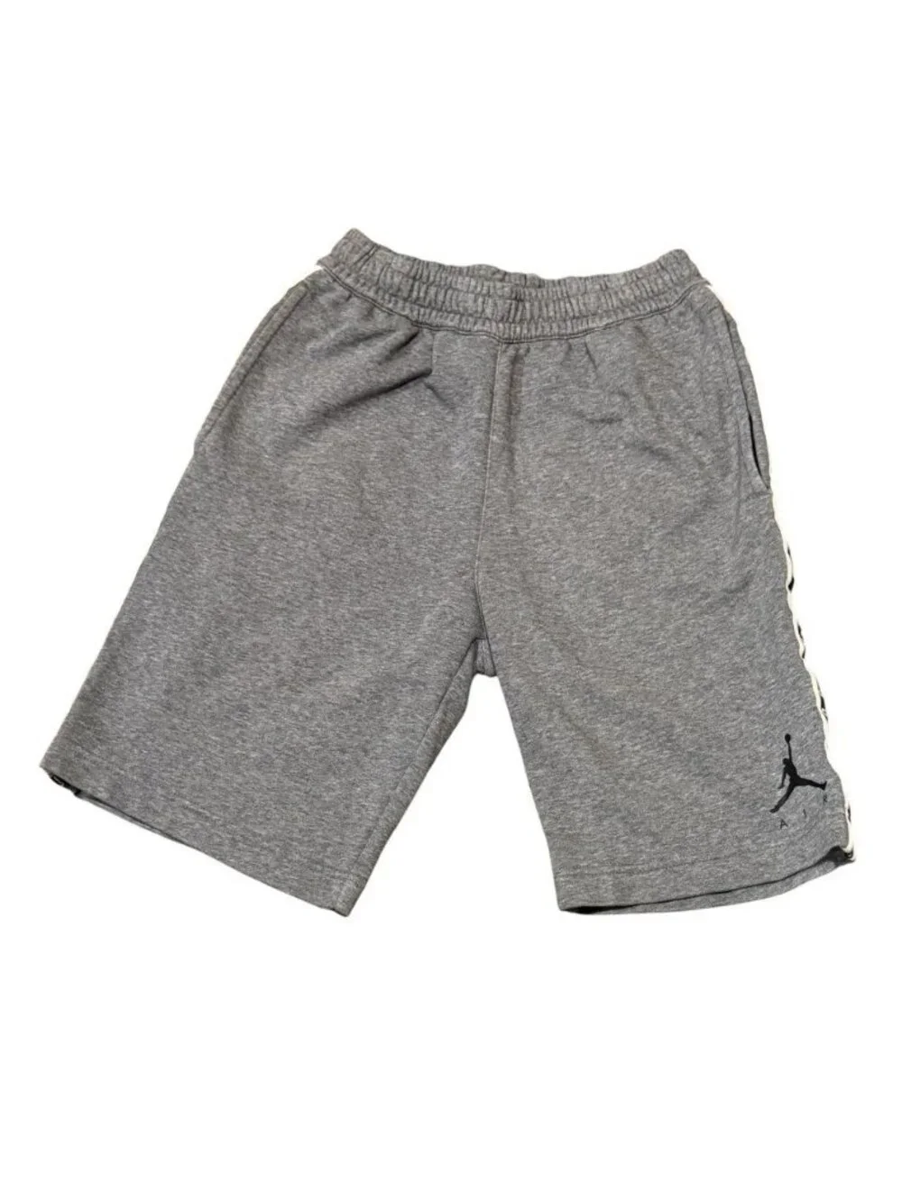 NIKE Air Jordan Size S Essential Fleece Logo Basketball Gray 9” Sweat Shorts